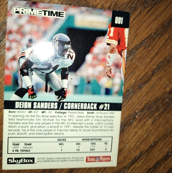 Deion Sanders mug+ cards (falcons bundle) - Picture 13 of 14